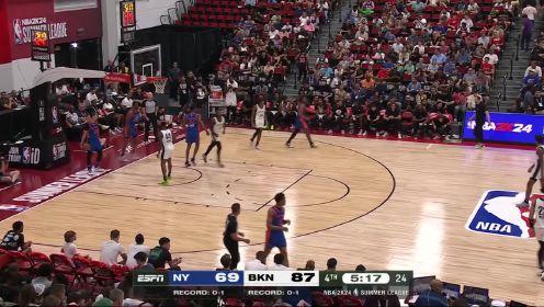 赌城夏联：A-布鲁克斯21分 杰伦-威尔逊18+8 篮网轻取尼克斯